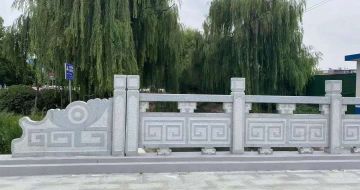 朝阳 芝麻灰桥栏杆、河道栏杆安装效果