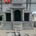 朝阳 芝麻灰高档墓碑，土墓，可定制
