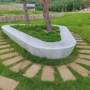 朝阳 芝麻白光面整石坐凳