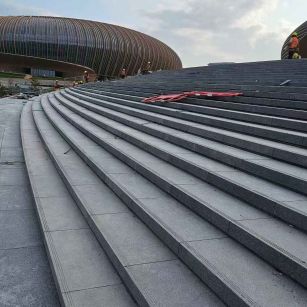 朝阳 弧形整石台阶铺装效果图