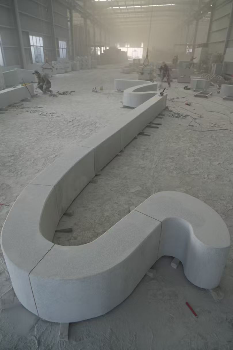 朝阳 花岗岩整石坐凳拼装