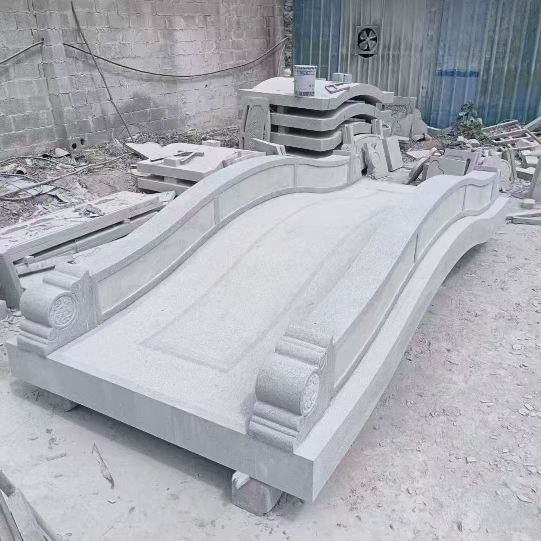 朝阳 芝麻灰花岗岩园林景观 小石桥